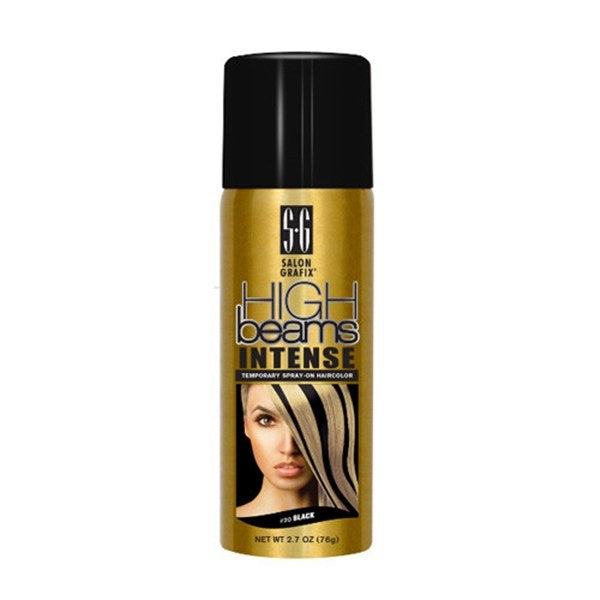 Salon Grafix High Beams Intense Temporary Spray-On Haircolor Black Net Wt 2.7 Oz / 76 g