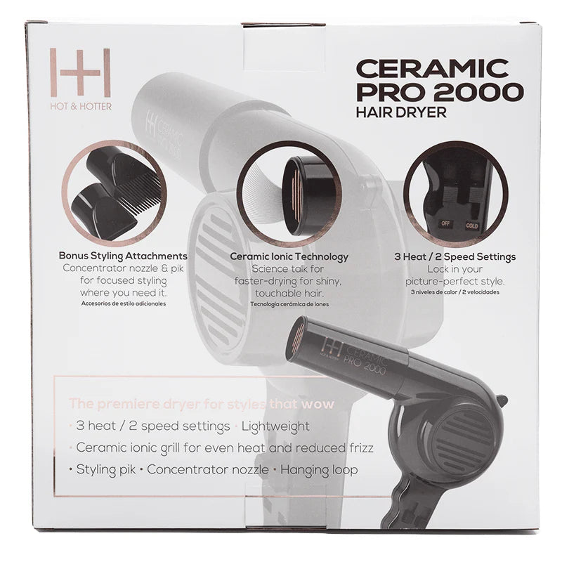 Hot & Hotter Ceramic Pro 2000 Hair Dryer