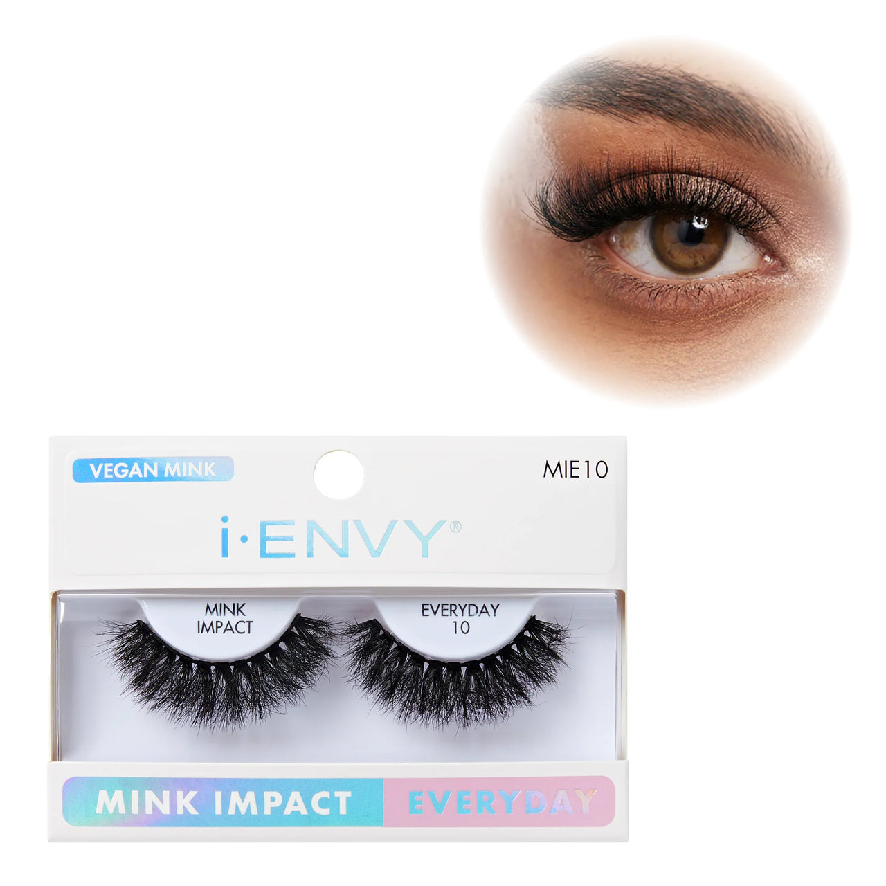 i Envy Mink Impact Everyday 10 Vegan Mink Strip Lashes MIE10 - ANNS BEAUTY SUPPLY