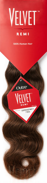 Outre Velvet Remi 100% Human Hair Weave-Euro Body Wave- 12
