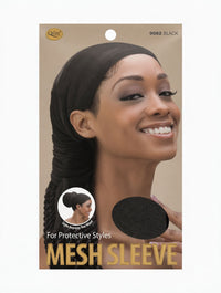 Qfitt Mesh Sleeve for Protective Styles (Model #9082) - Black - ANNS BEAUTY SUPPLY