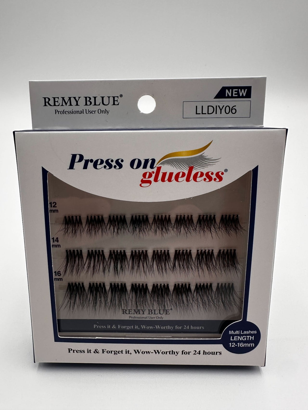 Remy Blue Press On Glueless Lashes LLDIY06 – 12–16 mm