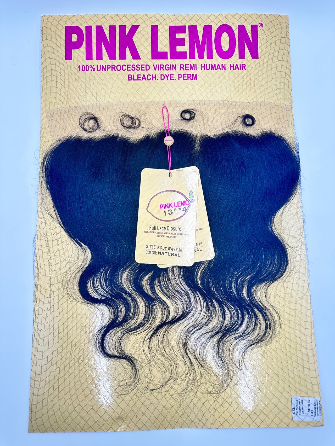 Pink Lemon Body Wave 13"x4" Full Lace Closure 16"