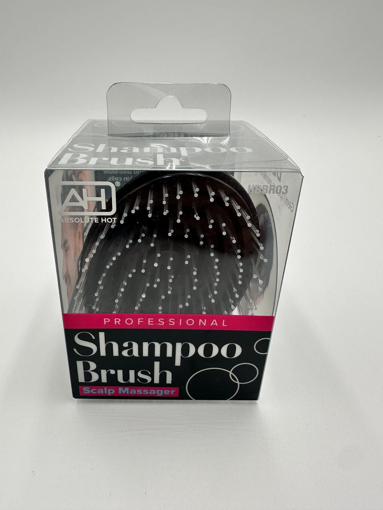 Absolute Hot Professional Shampoo Brush – Scalp Massager Black HBBR03