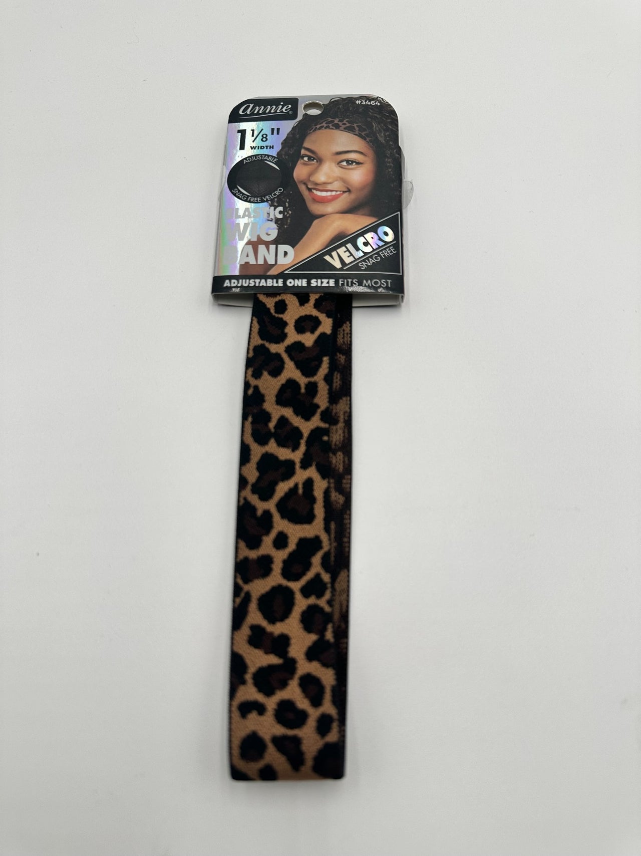 Annie Adjustable Elastic Wig Band Velcro Leopard Print #3464