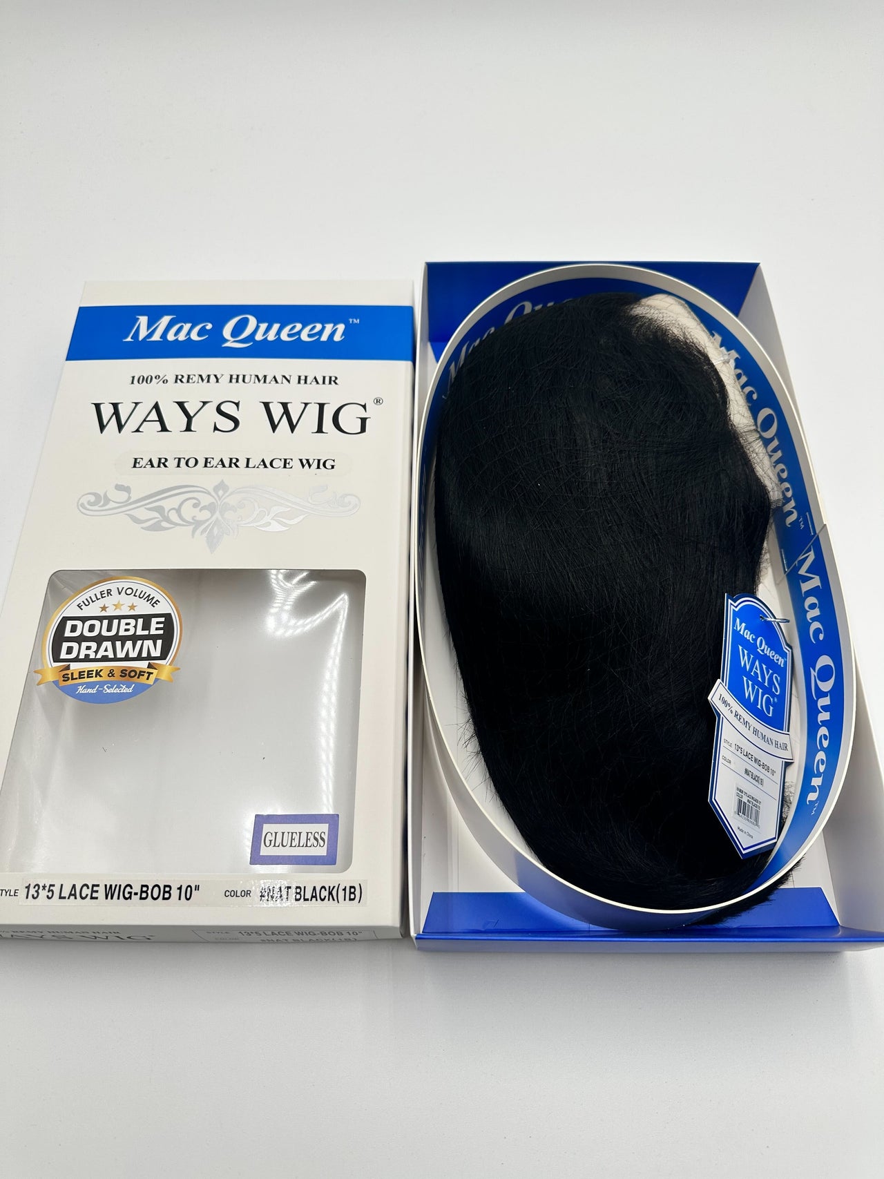Mac Queen Ways Wig 13x5 100 Percent Remy Human Hair Lace Front Wig Bob 10 Inch - ANNS BEAUTY SUPPLY