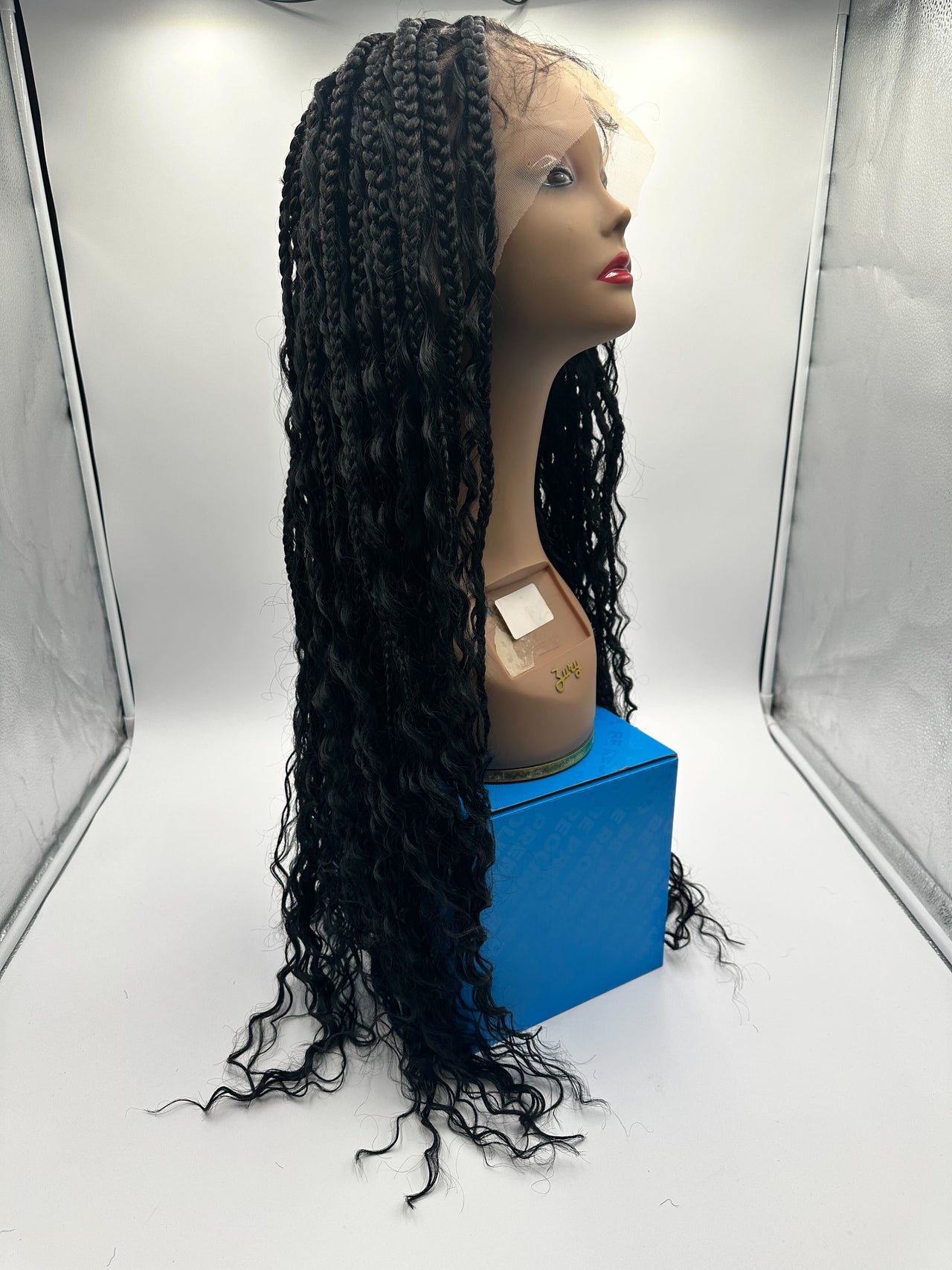 Kara Syn Queen Braid Nigeria Boho Knotless 13x4 Lace Front Wig 30 Inch - ANNS BEAUTY SUPPLY