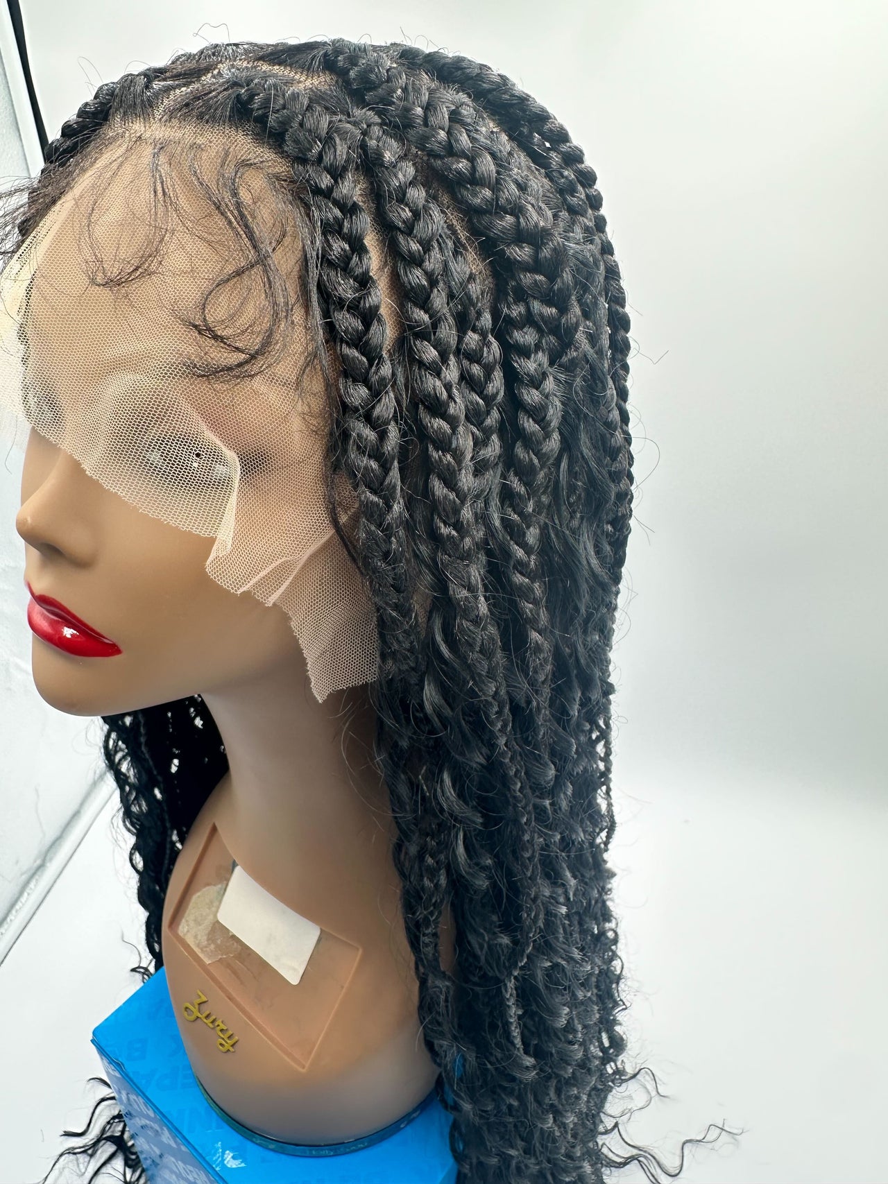 Kara Syn Queen Braid Nigeria Boho Knotless 13x4 Lace Front Wig 30 Inch - ANNS BEAUTY SUPPLY