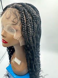 Kara Syn Queen Braid Nigeria Boho Knotless 13x4 Lace Front Wig 30 Inch - ANNS BEAUTY SUPPLY