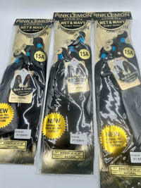 Pink Lemon Gold 15A Wet and Wavy Water Wave Weaving Hair Natural Thick Blowout Texture Water – Multi Length Pack