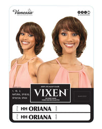 Vanessa Vixen HH Oriana 100% Human Hair Wig – Short Layered Feathered Bob with Bangs_SP430