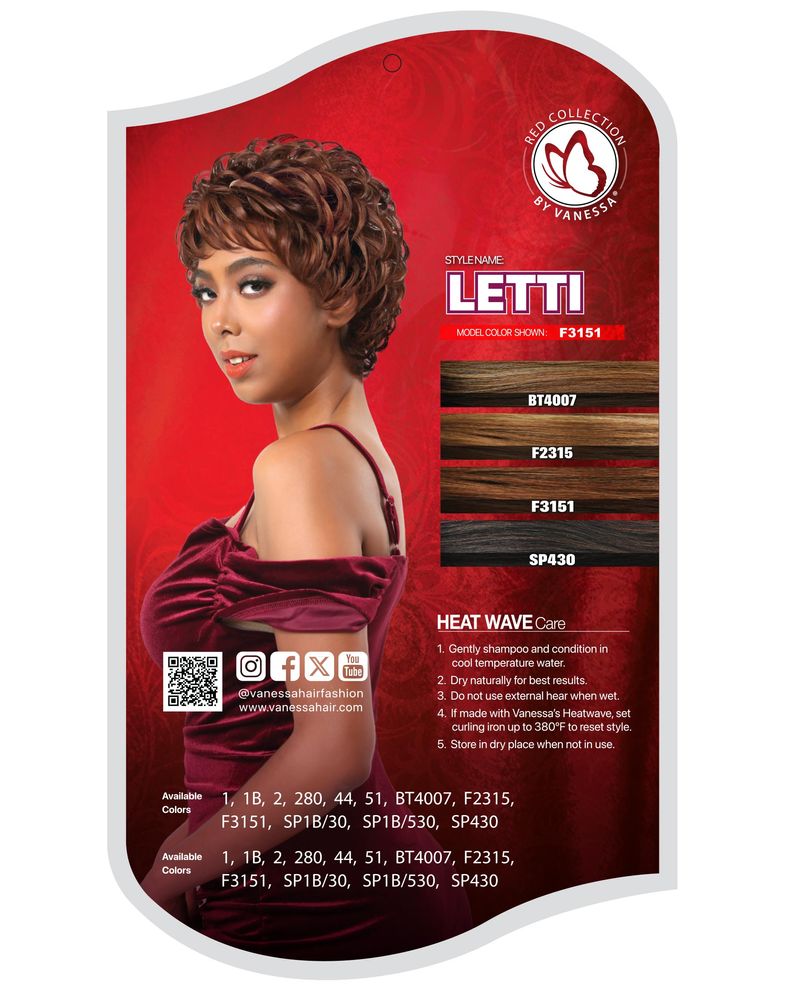 Vanessa Fashion Red Collection Wig Letti - ANNS BEAUTY SUPPLY