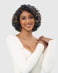 Vanessa TDJH Fate 100% Brazilian Human Hair HD Lace Front Wig – Hand-Tied Transparent Deep J-Part Voluminous Curly Bob SP430