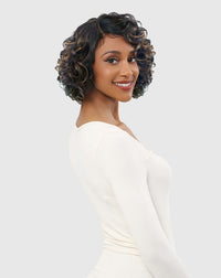 Vanessa TDJH Fate 100% Brazilian Human Hair HD Lace Front Wig – Hand-Tied Transparent Deep J-Part Voluminous Curly Bob SP430
