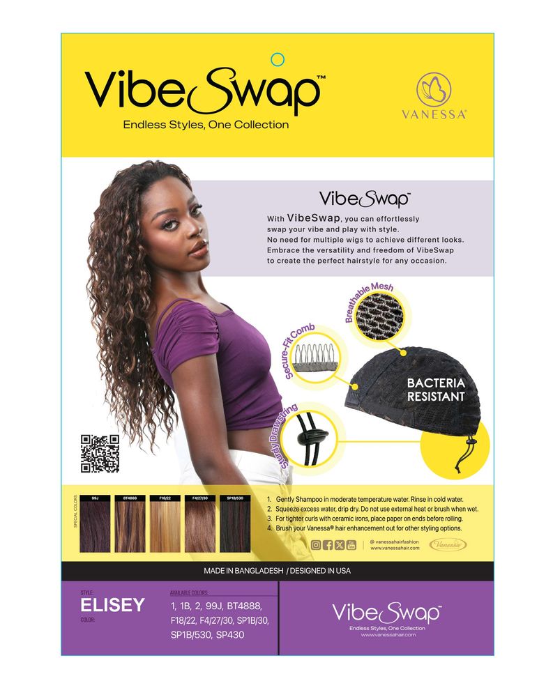 Vanessa Vibe Swap Half Wig Elisey - ANNS BEAUTY SUPPLY