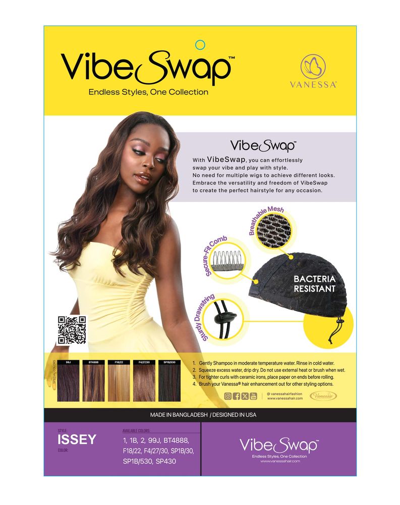 Vanessa Vibe Swap Half Wig Issey - ANNS BEAUTY SUPPLY