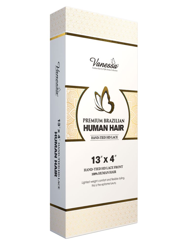 Vanessa H134 Hanna Premium Brazilian 100% Human Hair HD Lace Front Wig – 13" x 4" Free Part Custom Molded Sleek Bob_Natural
