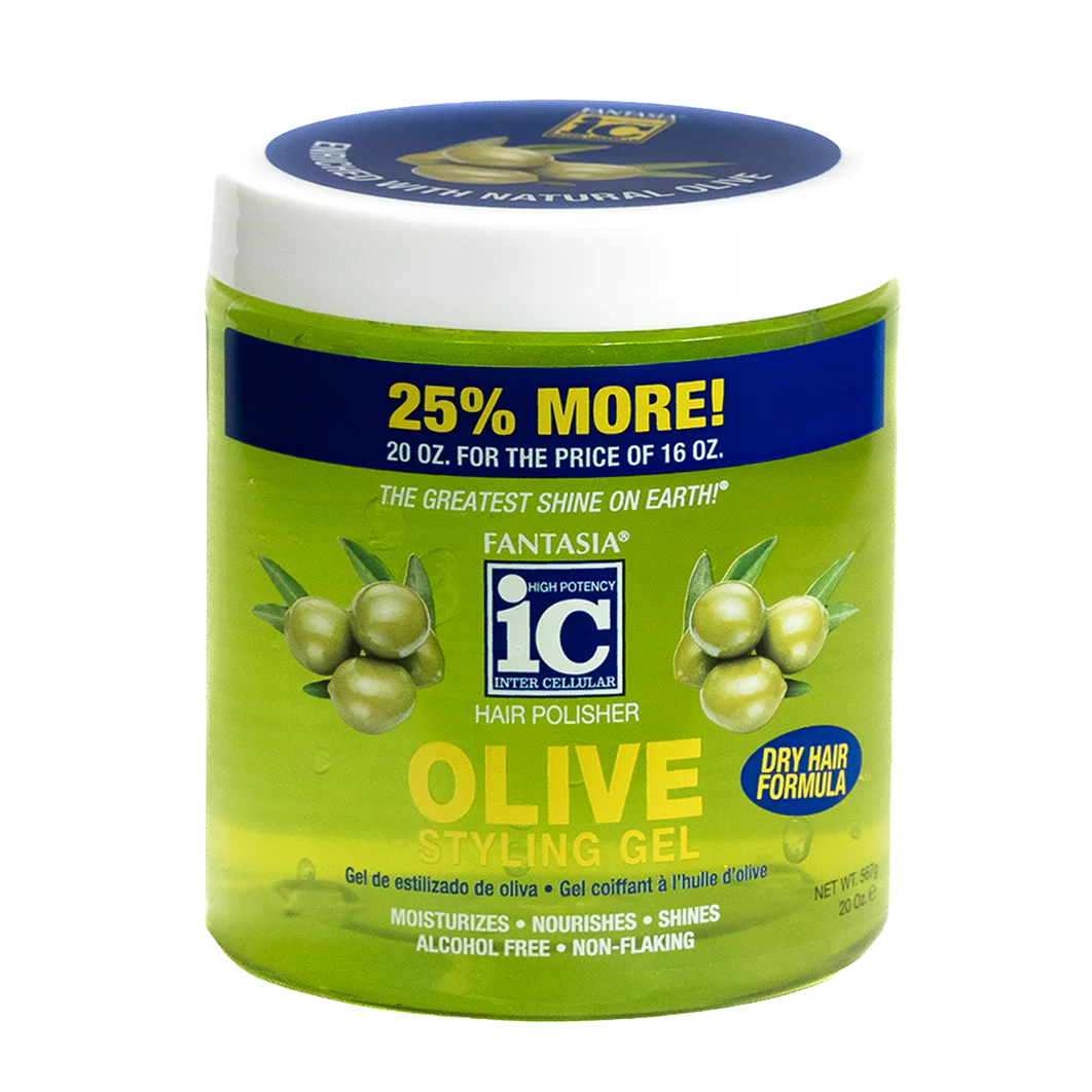 Fantasia IC Olive Styling Gel with Sparkle Lites – 16 oz