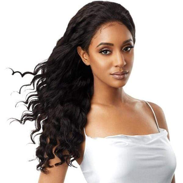 Outre Virgin Human Hair Mytresses Platinum Label HD Full Lace Wig Natural Loose Deep *