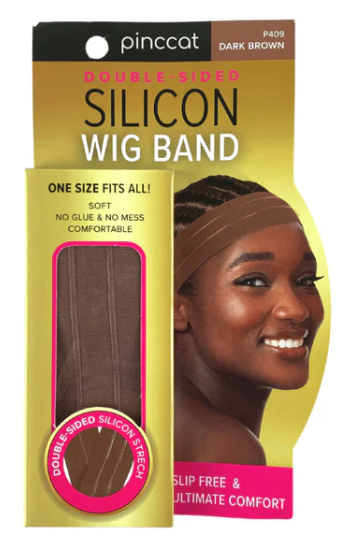 Pincat Double Sided Silicone Wig Band Dark Brown P409