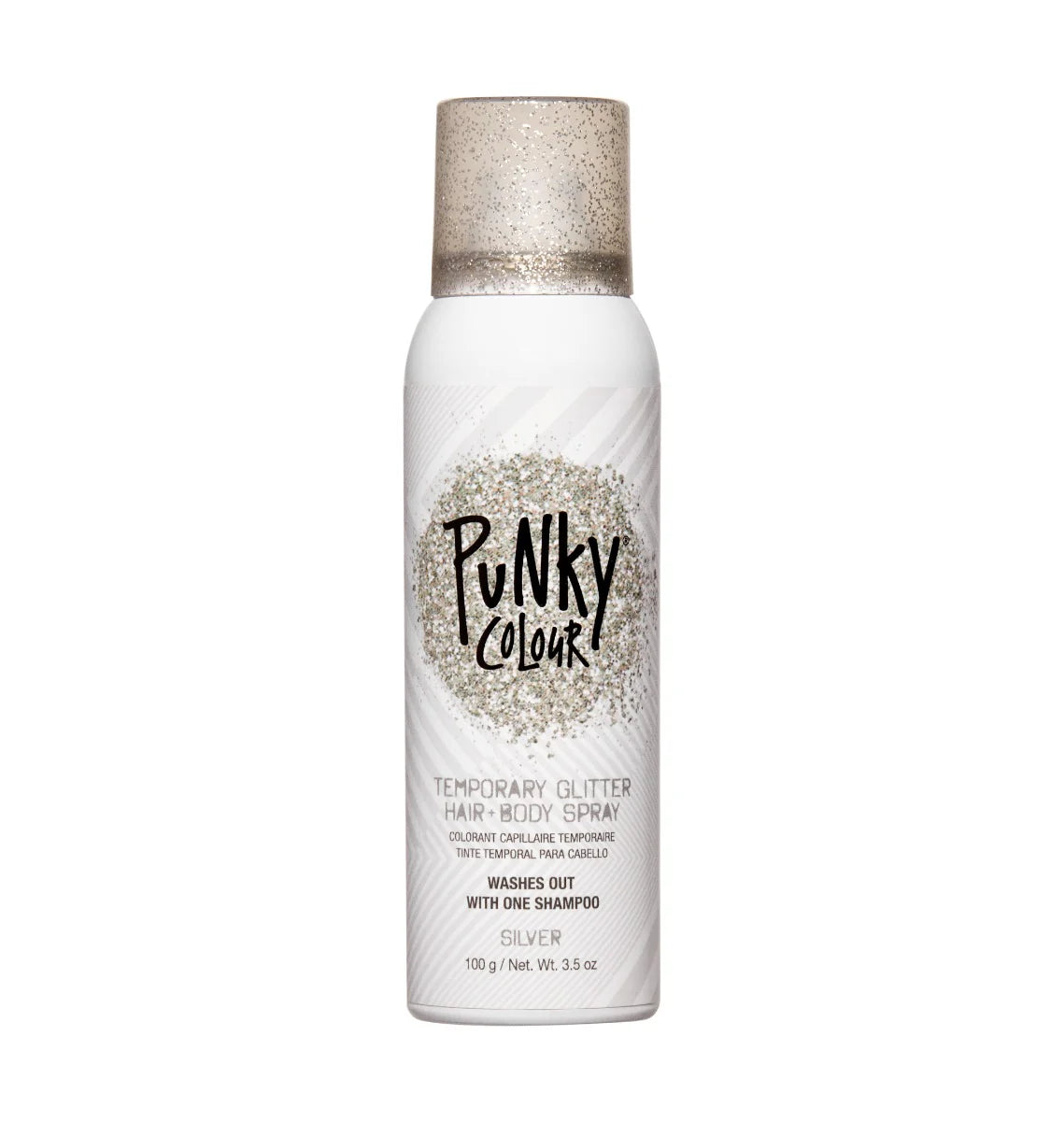 Punky Colour Temporary Glitter Hair + Body Spray Silver 3.5 oz. / 100 g - ANNS BEAUTY SUPPLY