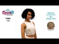 Urban Beauty Queen B Natural Lace Front Deep Part Short Curly Wig LW387 Tobi