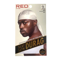Red by Kiss Silky Satin Durag – White (HD05) - ANNS BEAUTY SUPPLY
