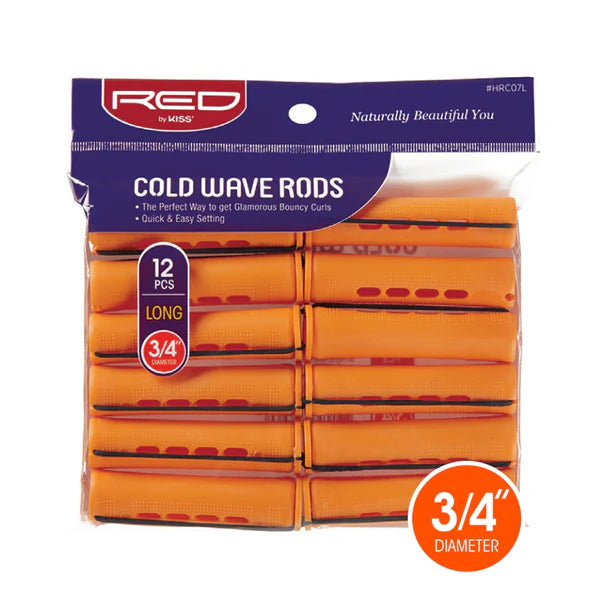 Red by Kiss Cold Wave Rods 3/4" Long – 12-Pack (Orange)