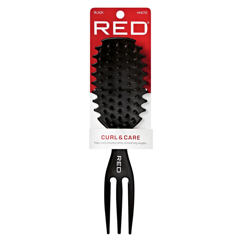 RED by Kiss Curl and Care Detangle Brush HH272 Black - ANNS BEAUTY SUPPLY