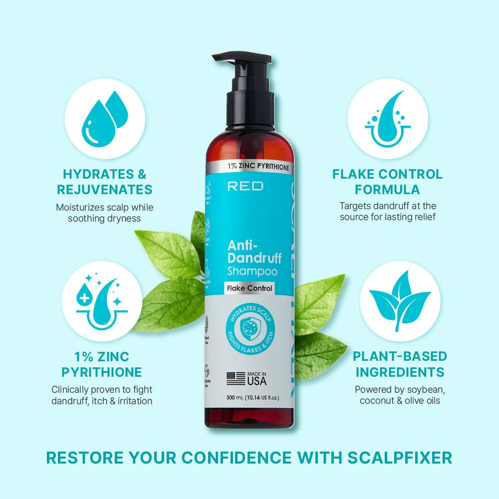 Red by Kiss Scalp Fixer Anti-Dandruff Shampoo 10.14 fl. oz. - ANNS BEAUTY SUPPLY