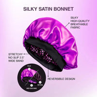 RED by KISS Wide Edge Reversible Silky Satin Cap – Large Purple & Dotty (HDWP08)