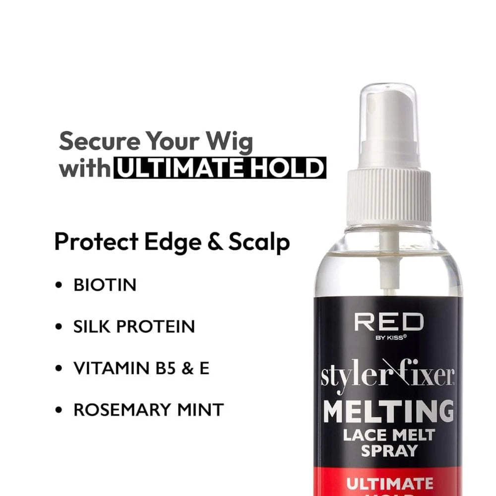 RED by KISS Styler Fixer Melting Lace Melt Spray Ultimate Hold 8 fl. oz. - ANNS BEAUTY SUPPLY