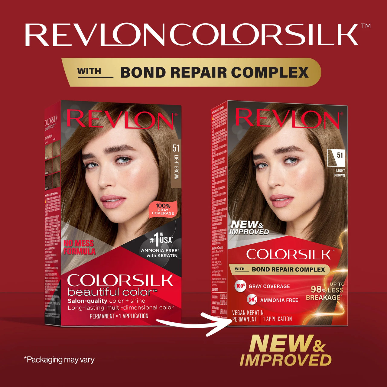 Revlon Colorsilk Hair Color 51 Light Brown 1 application - ANNS BEAUTY SUPPLY