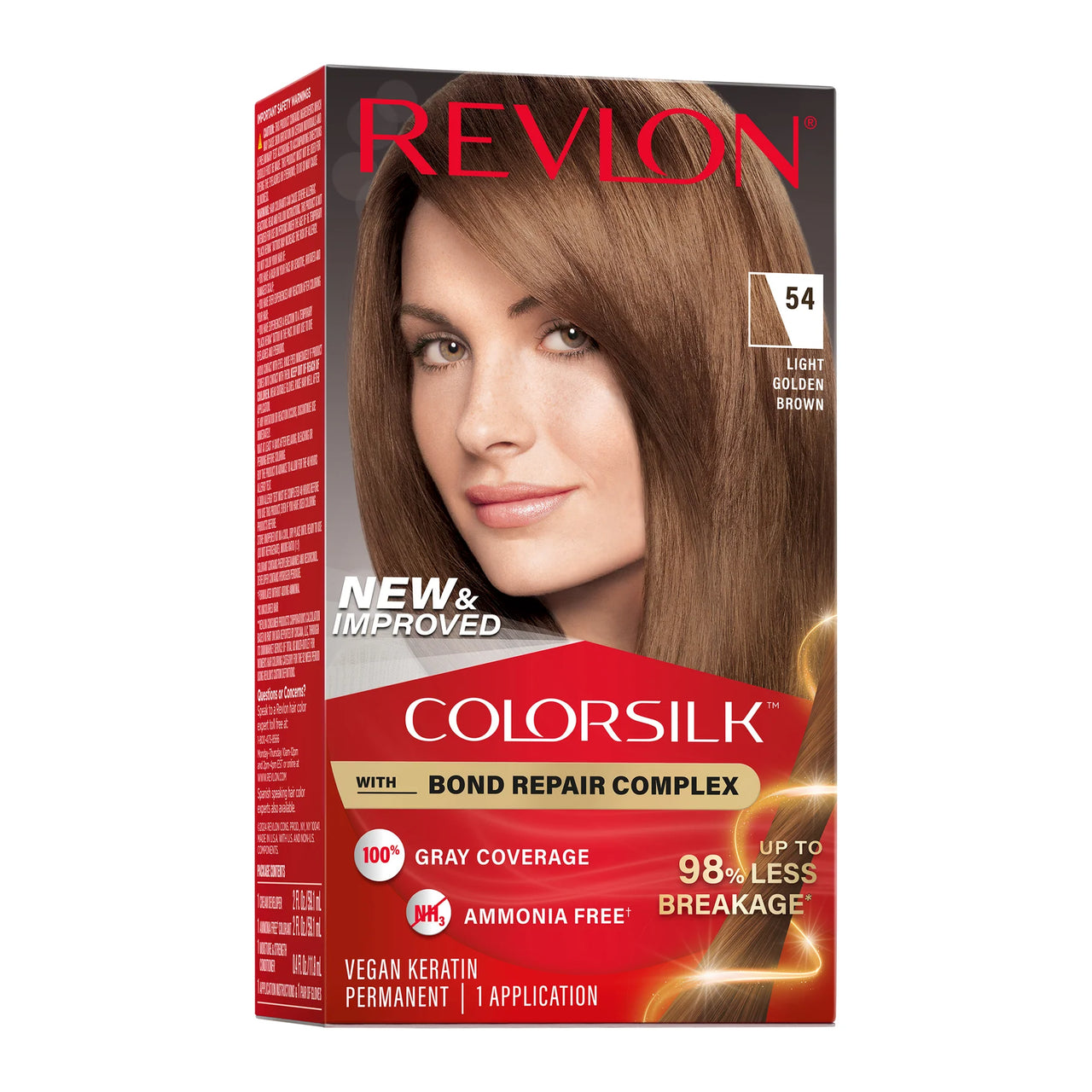 Revlon Colorsilk Permanent Hair Color 54 Light Golden Brown - ANNS BEAUTY SUPPLY