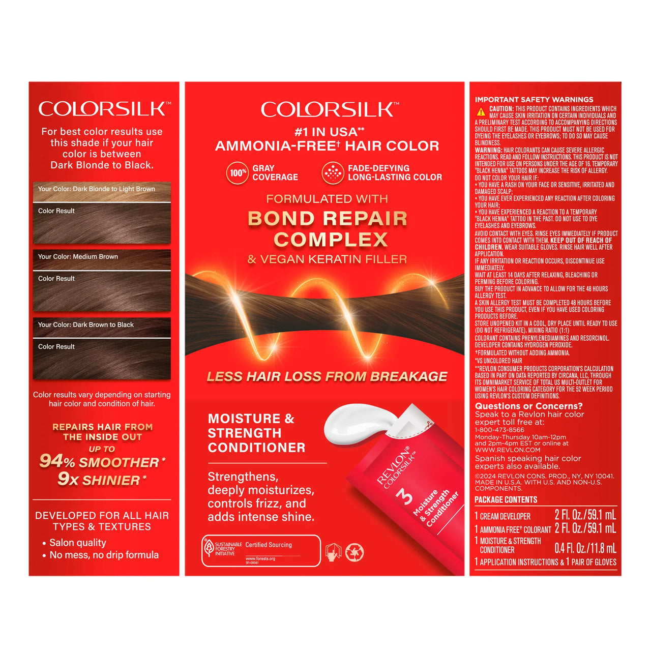 Revlon Colorsilk Hair Color 41 Medium Brown 1 application - ANNS BEAUTY SUPPLY