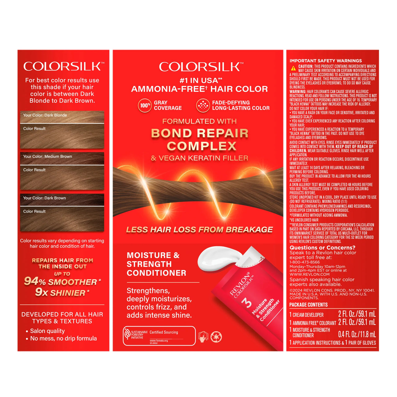 Revlon Colorsilk Hair Color 51 Light Brown 1 application - ANNS BEAUTY SUPPLY