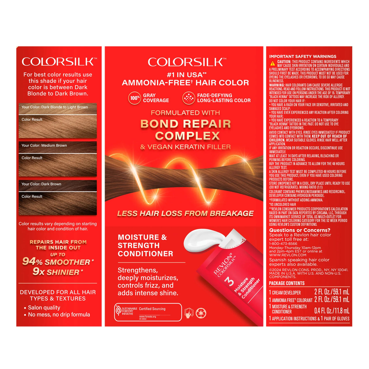 Revlon Colorsilk Permanent Hair Color 54 Light Golden Brown - ANNS BEAUTY SUPPLY