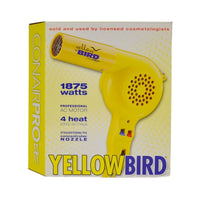 ConairPro Yellow Bird 1875 Watt Professional Hair Dryer with AC Motor & Styling Attachments