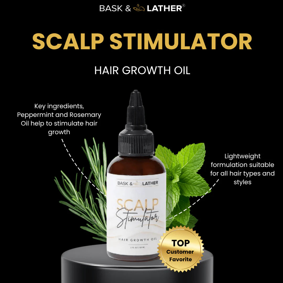 Bask & Lather Scalp Stimulator Hair Growth Oil 2 Fl. Oz. (59 ml)