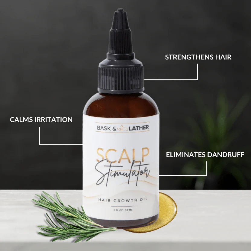 Bask & Lather Scalp Stimulator Hair Growth Oil 2 Fl. Oz. (59 ml)