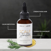 Bask & Lather Scalp Stimulator Hair Growth Oil 2 Fl. Oz. (59 ml)
