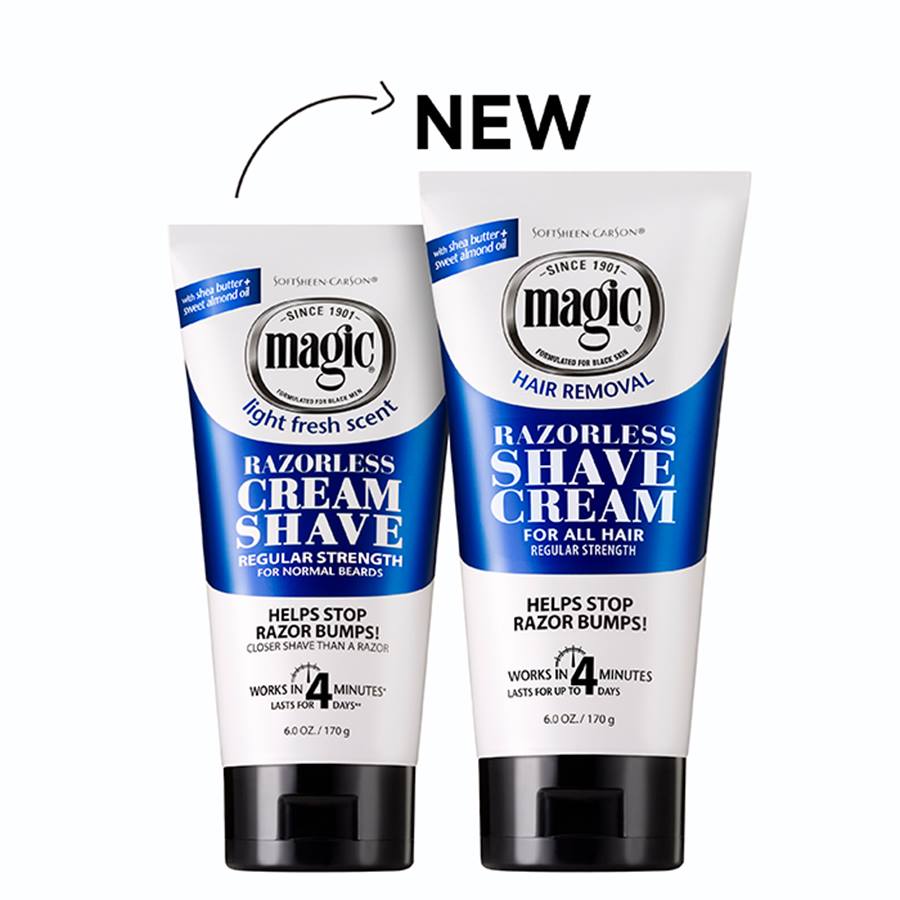 SoftSheen-Carson Magic Razorless Shave Cream For All Hair Types Regular Strength 6.0 OZ. / 170 g