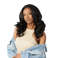 Sensationnel Curls Kinks & Co. Glueless Y-Part Textured Lace Wig – Y-Part Kinky Barrel Curl 20