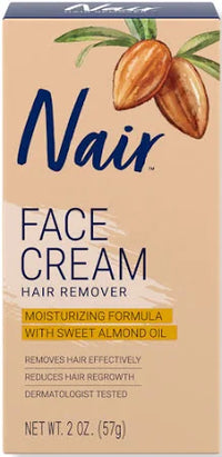 Nair Face Cream Hair Remover Moisturizing Formula with Sweet Almond Oil 2 oz - ANNS BEAUTY SUPPLY