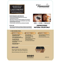 Vanessa TJH Nessy 100% Brazilian Human Hair Lace Front Wig