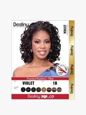 Destiny Pop & Go Violet Premium Synthetic Full Wig