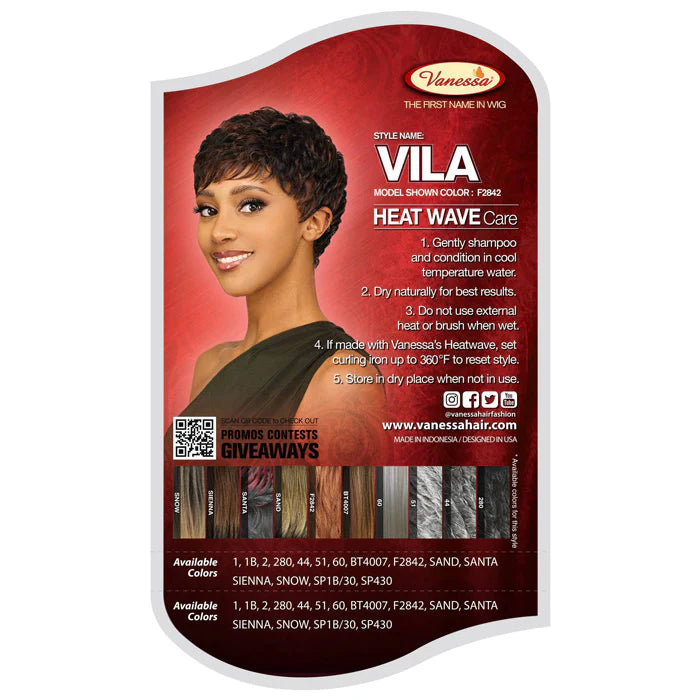 Vanessa Heat Wave Premium High Heat Fiber Blend Wig - VILA