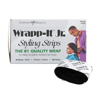 Graham Beauty Wrapp It Jr Styling Strips Black 40 Strips - ANNS BEAUTY SUPPLY
