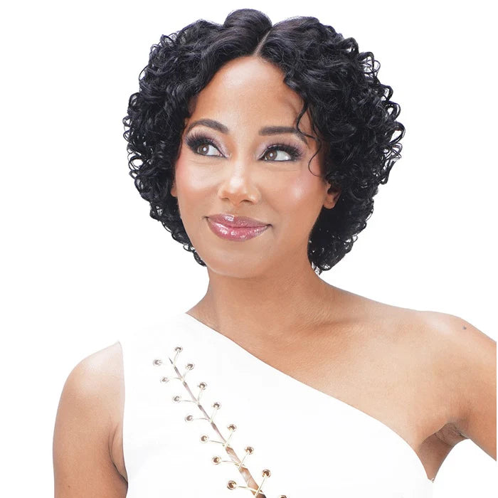 Zury Sis Ms. Wisdom Salt & Pepper 100% Human Hair Lace Part Wig Didi