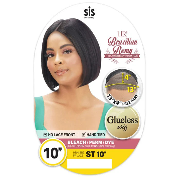 Zury Sis Brazilian Remy 13x4 HD Lace Front Glueless Bob Wig ST 10"